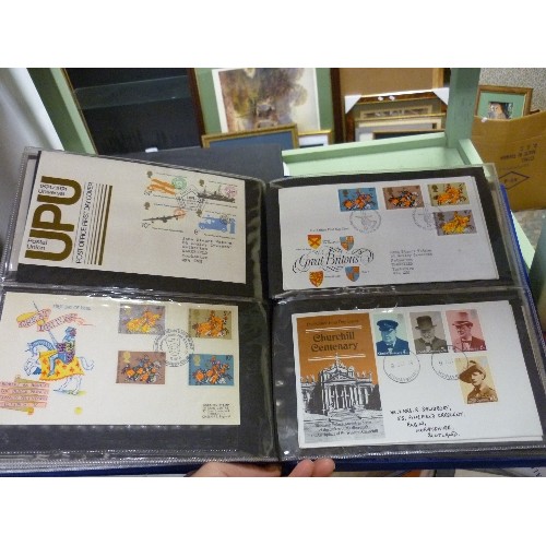 171 - FIRST DAY COVERS. 2 ALBUMS FULL OF STAMPS COVERING MANY INTERESTS AND SUBJECTS.