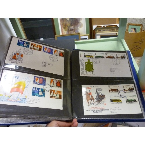 171 - FIRST DAY COVERS. 2 ALBUMS FULL OF STAMPS COVERING MANY INTERESTS AND SUBJECTS.