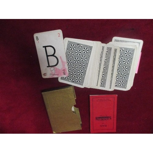 67 - 3 VINTAGE CARD GAMES INC LEXICON FROM 1933, GAME OF FLAGS COPYRIGHT 1896 AND PIT - BULL & BEAR EDITI... 