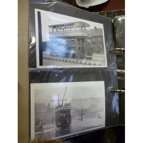 202 - TRAM INTEREST. 4 ALBUMS CONTAINING TRAM-SPOTTER  PHOTOGRAPHS.