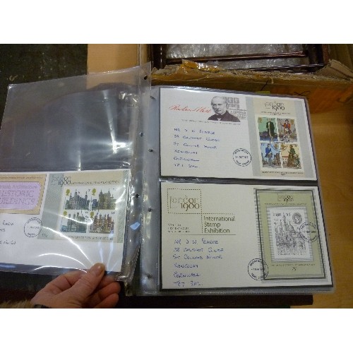 185 - LARGE QUANTITY OF FIRST DAY COVERS. IN 3 LARGE ALBUMS.