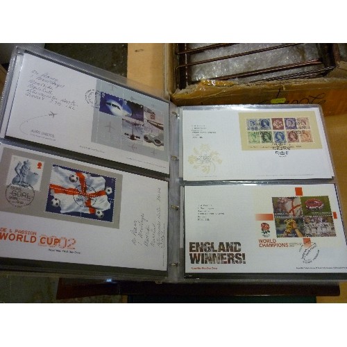 185 - LARGE QUANTITY OF FIRST DAY COVERS. IN 3 LARGE ALBUMS.