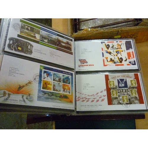 185 - LARGE QUANTITY OF FIRST DAY COVERS. IN 3 LARGE ALBUMS.