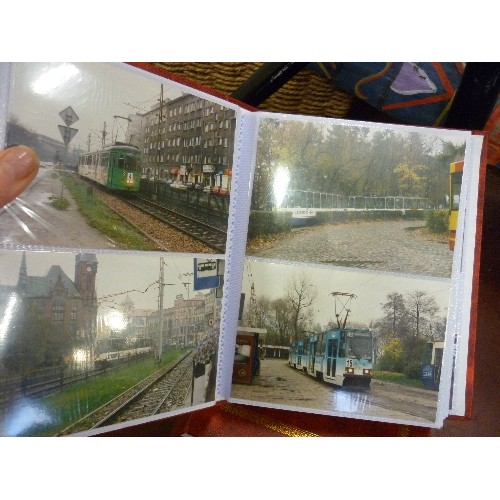 208 - TRAM AND BUS INTEREST. 3 ALBUMS FULL OF 'SPOTTER' PHOTOGRAPHS