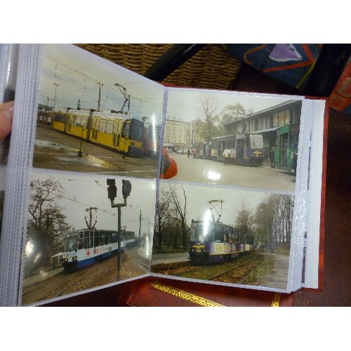 208 - TRAM AND BUS INTEREST. 3 ALBUMS FULL OF 'SPOTTER' PHOTOGRAPHS