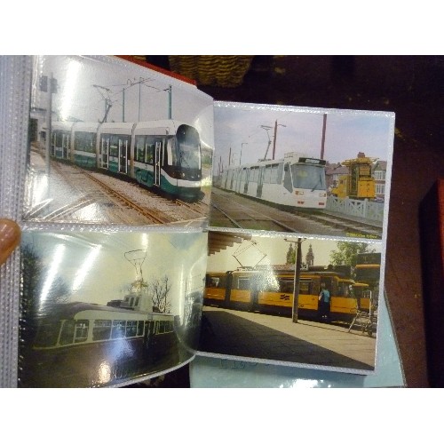 208 - TRAM AND BUS INTEREST. 3 ALBUMS FULL OF 'SPOTTER' PHOTOGRAPHS