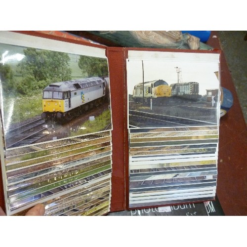 209 - TRAIN/RAILWAY/LOCOMOTIVE INTEREST. 3 ALBUMS FULL OF 'TRAINSPOTTER' PHOTOGRAPHS .