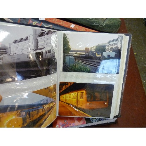 209 - TRAIN/RAILWAY/LOCOMOTIVE INTEREST. 3 ALBUMS FULL OF 'TRAINSPOTTER' PHOTOGRAPHS .