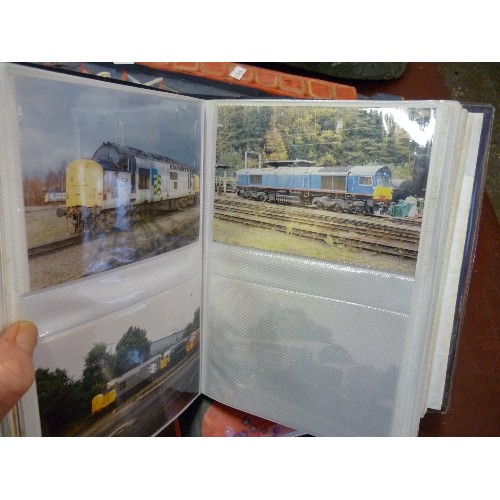 209 - TRAIN/RAILWAY/LOCOMOTIVE INTEREST. 3 ALBUMS FULL OF 'TRAINSPOTTER' PHOTOGRAPHS .