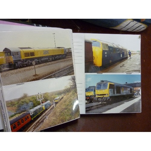 209 - TRAIN/RAILWAY/LOCOMOTIVE INTEREST. 3 ALBUMS FULL OF 'TRAINSPOTTER' PHOTOGRAPHS .