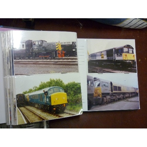 209 - TRAIN/RAILWAY/LOCOMOTIVE INTEREST. 3 ALBUMS FULL OF 'TRAINSPOTTER' PHOTOGRAPHS .