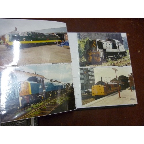 209 - TRAIN/RAILWAY/LOCOMOTIVE INTEREST. 3 ALBUMS FULL OF 'TRAINSPOTTER' PHOTOGRAPHS .