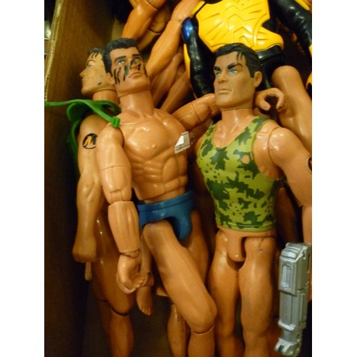 278 - LARGE QUANTITY OF ACTION MAN FIGURES, INCLUDES AQUA BLASTER, THE ULTRA CORPS, AND MANY MORE.