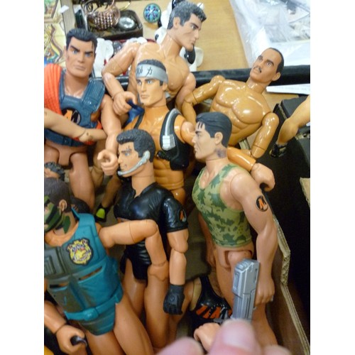 278 - LARGE QUANTITY OF ACTION MAN FIGURES, INCLUDES AQUA BLASTER, THE ULTRA CORPS, AND MANY MORE.