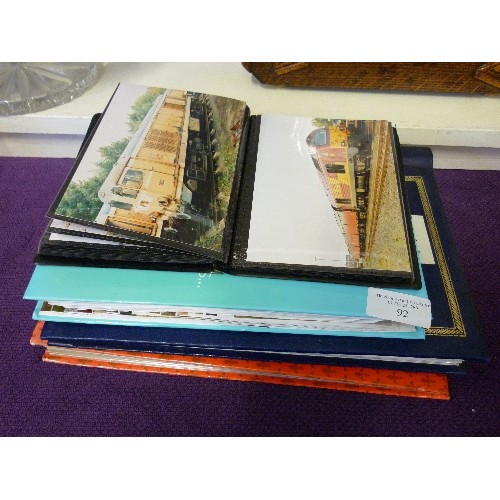 92 - QUANTITY OF TRAIN/ LOCOMOTIVE PHOTOGRAPHS. CONTAINED IN 4 PHOTO ALBUMS.