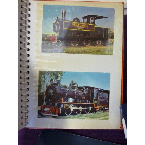 92 - QUANTITY OF TRAIN/ LOCOMOTIVE PHOTOGRAPHS. CONTAINED IN 4 PHOTO ALBUMS.