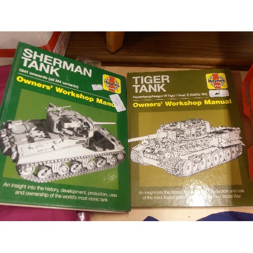 357 - SHERMAN TANK, AND TIGER TANK. 2 X HAYNES OWNERS MANUALS. HARDBACKS.