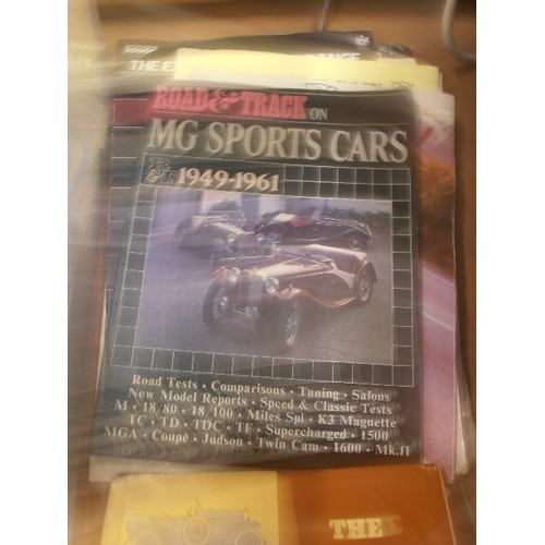 365 - MG INTEREST. 9 X VINTAGE MG SPORTS CAR RELATED BOOKS, INCLUDES A GREAT MARQUES POSTER BOOK.