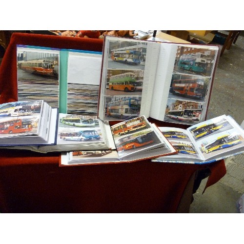 91 - LARGE QUANTITY OF BUS/COACH PHOTOGRAPHS. DISPLAYED IN 6 FULL PHOTO ALBUMS.