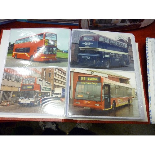 91 - LARGE QUANTITY OF BUS/COACH PHOTOGRAPHS. DISPLAYED IN 6 FULL PHOTO ALBUMS.