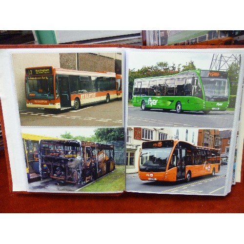 91 - LARGE QUANTITY OF BUS/COACH PHOTOGRAPHS. DISPLAYED IN 6 FULL PHOTO ALBUMS.