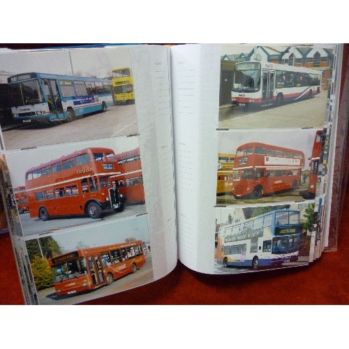 91 - LARGE QUANTITY OF BUS/COACH PHOTOGRAPHS. DISPLAYED IN 6 FULL PHOTO ALBUMS.