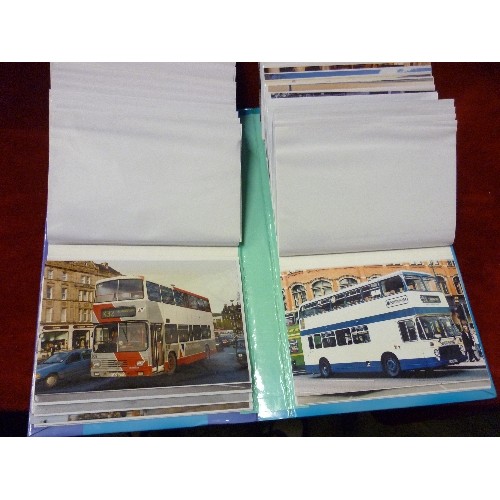 91 - LARGE QUANTITY OF BUS/COACH PHOTOGRAPHS. DISPLAYED IN 6 FULL PHOTO ALBUMS.