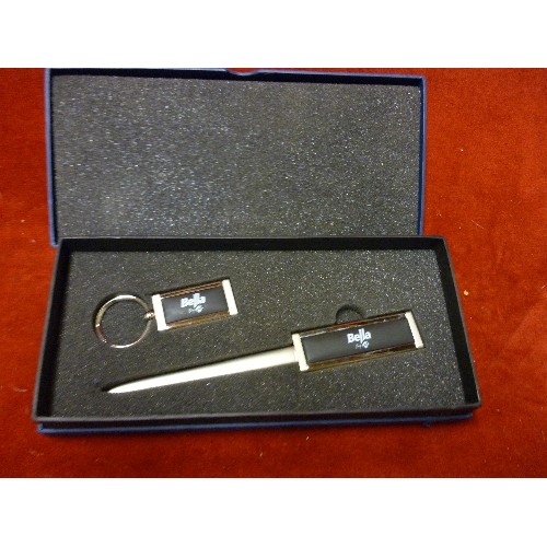 146 - 'BELLA BY BA' LETTER OPENER AND KEY-RING. APPEARS NEW AND BOXED.