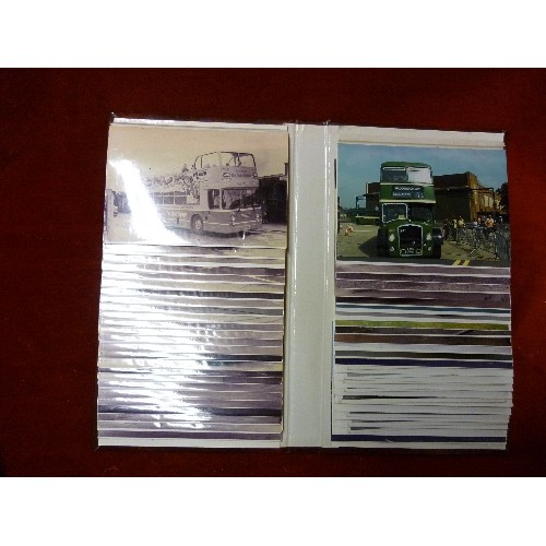 154 - QUANTITY OF BUS AND TRAM PHOTOGRAPHS. CONTAINED WITHIN 6 ALBUMS.