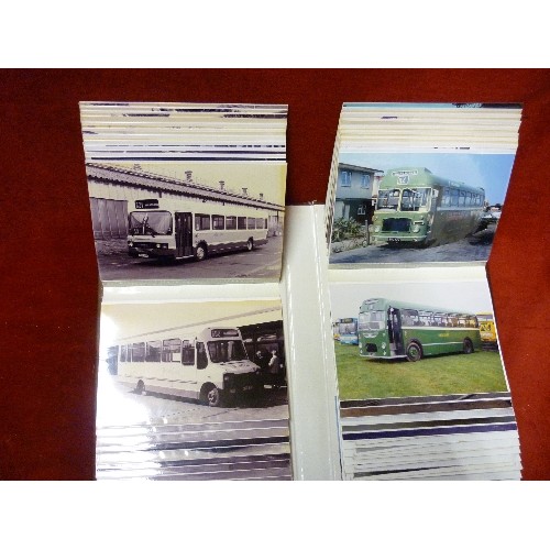 154 - QUANTITY OF BUS AND TRAM PHOTOGRAPHS. CONTAINED WITHIN 6 ALBUMS.