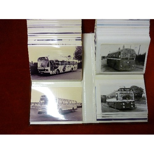 154 - QUANTITY OF BUS AND TRAM PHOTOGRAPHS. CONTAINED WITHIN 6 ALBUMS.