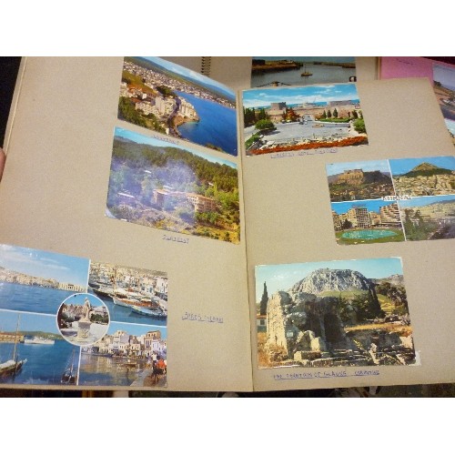 161 - 6 X SCRAPBOOKS CONTAINING VINTAGE POSTCARDS. INCLUDES MANY EUROPEAN AND UK CITIES.