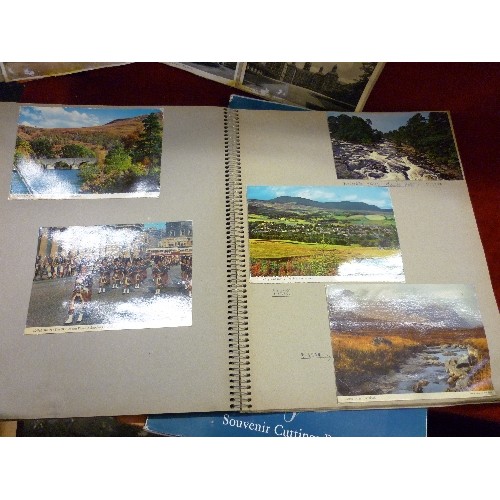 161 - 6 X SCRAPBOOKS CONTAINING VINTAGE POSTCARDS. INCLUDES MANY EUROPEAN AND UK CITIES.
