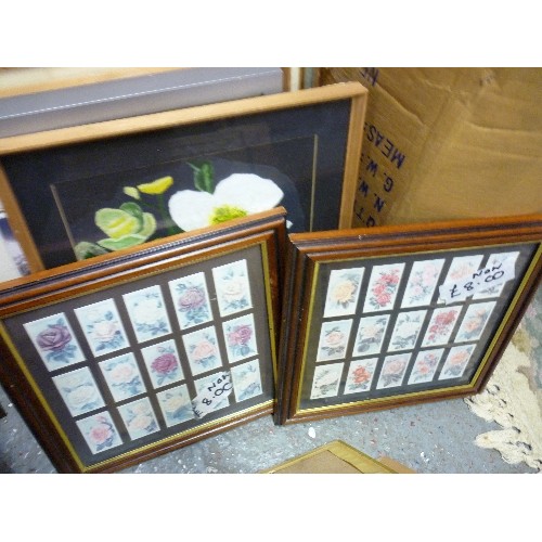 165 - LARGE QUANTITY OF PAINTINGS, PRINTS AND FRAMES, INC A LARGE FRAMED PRINT 