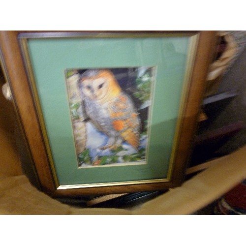 165 - LARGE QUANTITY OF PAINTINGS, PRINTS AND FRAMES, INC A LARGE FRAMED PRINT 