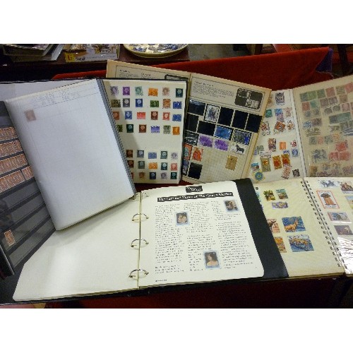 182 - LARGE STAMP COLLECTION, DISPLAYED WITHIN 5 ALBUMS.