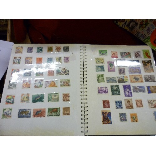 182 - LARGE STAMP COLLECTION, DISPLAYED WITHIN 5 ALBUMS.