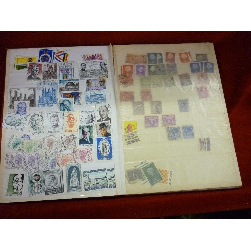 182 - LARGE STAMP COLLECTION, DISPLAYED WITHIN 5 ALBUMS.
