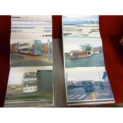 191 - BUS/COACH INTEREST. 2 BOXED SETS [3 ALBUMS IN EACH] OF BUS PHOTOGRAPHS.
