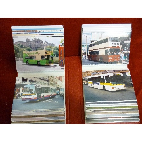 191 - BUS/COACH INTEREST. 2 BOXED SETS [3 ALBUMS IN EACH] OF BUS PHOTOGRAPHS.