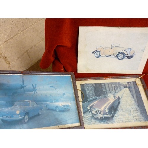 204 - CAR INTEREST. FRAMED PRINTS AND PHOTOGRAPHS. INC A  FORD CONSUL CORTINA. 70'S BMW ETC.