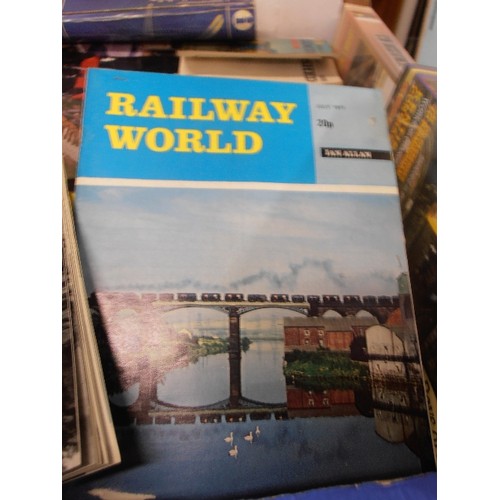 323 - TRAIN/RAILWAY INTEREST. VIDEOS, GOOD QUALITY HARDBACK BOOKS, MAGAZINES, AND PASSENGER TIMETABLES ETC... 