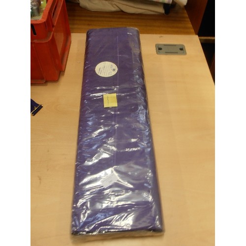 360 - DRESSMAKERS FABRIC ROLL. IN PURPLE. APPEARS NEW AND UNUSED. 'ACETATE CUPRO BY BEMBERY'