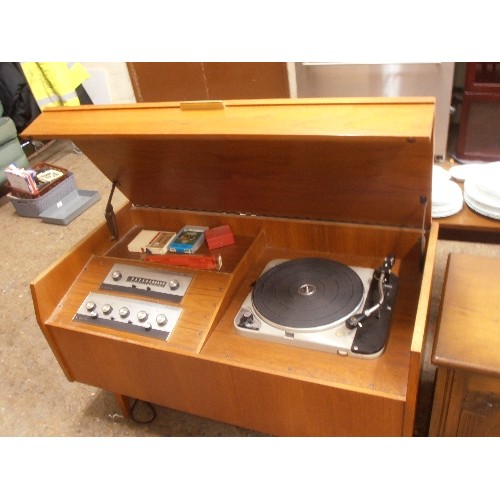 414 - FABULOUS RETRO RADIOGRAM WITH SWISS-MADE THORENS TURNTABLE. MODEL TD124/11. LEAK AMPLIFIER. STEREO 3... 