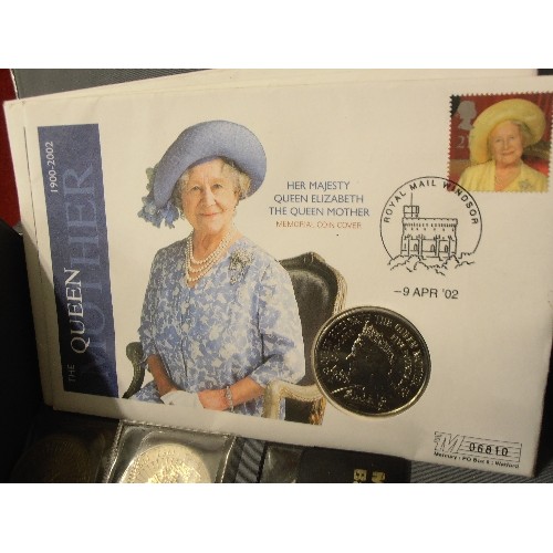 25 - 7X £5 COINS 4 WITH FIRST DAY COVERS