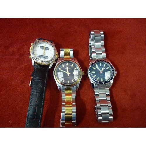 37 - 3 SEKONDA WATCHES INCLUDING A CHRONOGRAPH WATCH