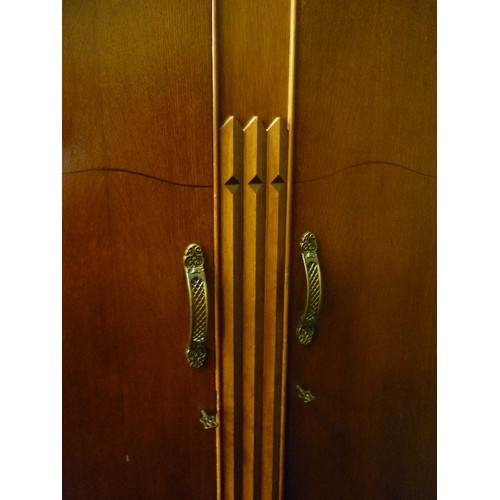 447A - VINTAGE LEBUS DOUBLE WARDROBE WITH KEYS