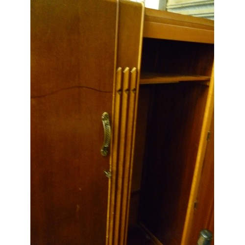 447A - VINTAGE LEBUS DOUBLE WARDROBE WITH KEYS