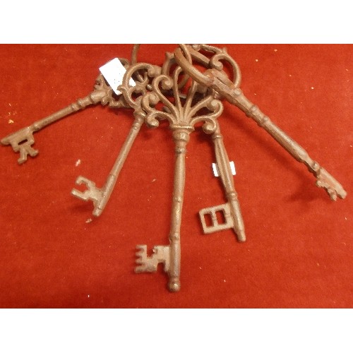 93 - SET OF DECORATIVE LARGE IRON KEYS