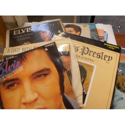 142 - VINTAGE ELVIS INTEREST. INCLUDES COLLECTORS OFFICIAL STORAGE BOX [FULL]FOR ELVIS ARTIFACTS ETC. ALSO... 